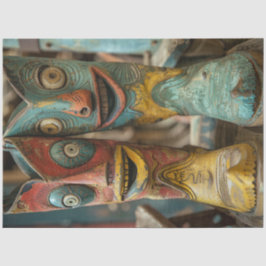 Dekoupage Vintag Charmed Cowboy Stiefel mit Faces Seidenpapier