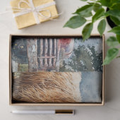 Dekoupage Vintag Red Truck Field Blume Seidenpapier (Geschenk)