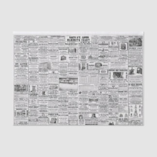 Dekoupage Vintager Zeitungskatalog Seidenpapier