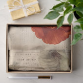 Dekoupage von Antique Red and Cream Poppies Seidenpapier (Geschenk)