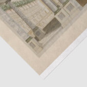 Dekoupage von Architekturkolumnen und Statuen Seidenpapier (Ausschnitt)