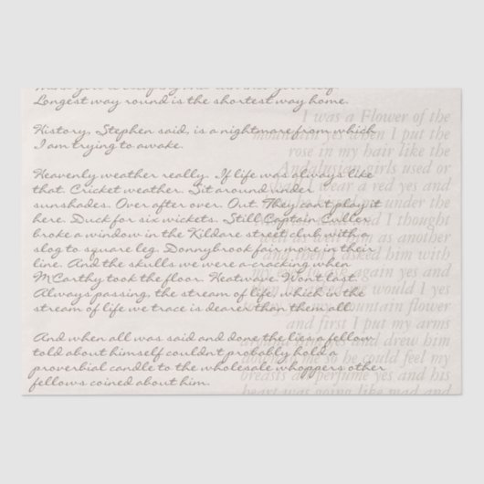 Dekoupage von benutzerdefinierten Texten Schriftbu Seidenpapier (Vorderseite)