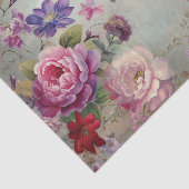 Dekoupage von Blue Bird farbenfrohe Blumengeschich Seidenpapier (Ausschnitt)