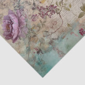 Dekoupage von Blue Bird farbenfrohe Blumengeschich Seidenpapier (Ausschnitt)