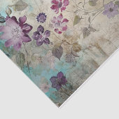 Dekoupage von Blue Bird farbenfrohe Blumengeschich Seidenpapier (Ausschnitt)