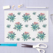 Dekoupage von Blumenkästen für Muscheln Seidenpapier (Handwerk)