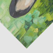 Dekoupage von Boston Terrier Clover Field Painting Seidenpapier (Detail)