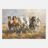 Dekoupage von Horse Herd Galloping Geschenkpapier Set (Vorderseite 2)