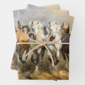 Dekoupage von Horse Herd Galloping Geschenkpapier Set (Beispiel)