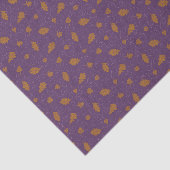 Dekoupage von lila und Gold Fallenden Blätter Seidenpapier (Ausschnitt)