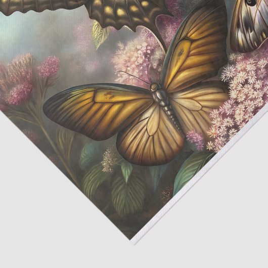 Dekoupage von Metallic-Schmetterlingen Seidenpapier (Ausschnitt)