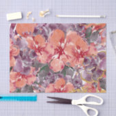 Dekoupage von Peach und Lila Petals Seidenpapier (Handwerk)