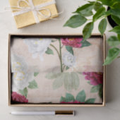 Dekoupage von Red & White Florals Music & Handwrit Seidenpapier (Geschenk)