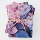 Dekoupage von rosa und Lila Wasserfarben Geschenkpapier Set (Beispiel)