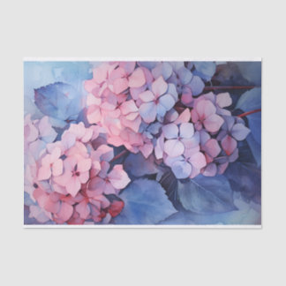 Dekoupage von rosa und Lila Wasserfarben Seidenpapier