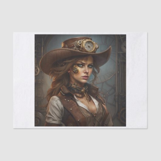 Dekoupage von Steampunk Seidenpapier (Vorderseite)