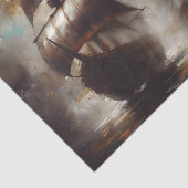 Dekoupage von Stormbound Viking Ships Seidenpapier (Ausschnitt)