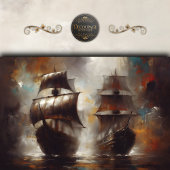Dekoupage von Stormbound Viking Ships Seidenpapier