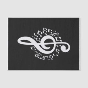 Dekoupage von Treble Clef Tissue Paper Music Giftw Seidenpapier