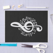 Dekoupage von Treble Clef Tissue Paper Music Giftw Seidenpapier (Handwerk)