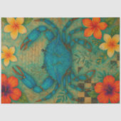 Dekoupage von Tropical Blue Crab - Coastal Seidenpapier (Vorderseite)