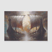 Dekoupage von Twin Viking Longships Seidenpapier (Vorderseite)