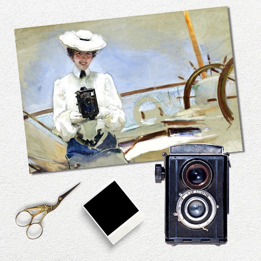 Dekoupage von Vintagen Fotografen Seidenpapier