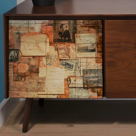 Dekoupage von Vintagen Papieren Seidenpapier