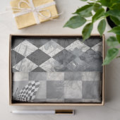 Dekoupage von Whimsical Karo Harlequin Toile Seidenpapier (Geschenk)