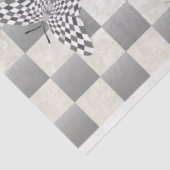 Dekoupage von Whimsical Karo Harlequin Toile Seidenpapier (Ausschnitt)