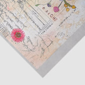 Dekoupage von Whimsical Shabby Chic Wildblumen S8L Seidenpapier (Ausschnitt)