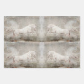 Dekoupage von White Wild Horse Geschenkpapier Set (Vorderseite 3)