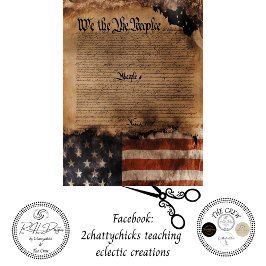 Dekoupage We The People-Verfassung Flag Seidenpapier