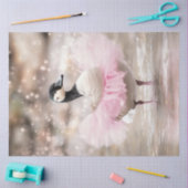 Dekoupage Whimsical Canadian Gans in Tutu Seidenpapier (Basteln)