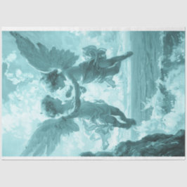 Dekoupage Whimsical Cherubs Fliegen in den Wolken Seidenpapier