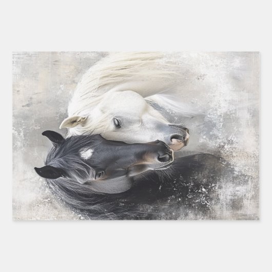 Dekoupage Whimsical Collection Pferde & Swan Geschenkpapier Set (Vorderseite 2)