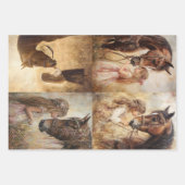 Dekoupage Whimsical Collection Pferde & Swan Geschenkpapier Set (Vorderseite)