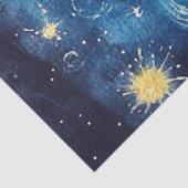 Dekoupage Whimsical Crescent Moon umgeben Sonne Seidenpapier (Ausschnitt)