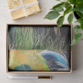 Dekoupage Whimsical Eclectic Cow Malerei Seidenpapier (Geschenk)