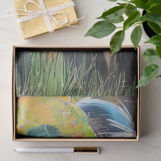 Dekoupage Whimsical Eclectic Cow Malerei Seidenpapier (Geschenk)