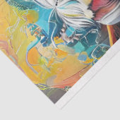 Dekoupage Whimsical Eclectic Cow Malerei Seidenpapier (Ausschnitt)