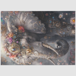 Dekoupage Whimsical Elephant Juwelen verziert Seidenpapier