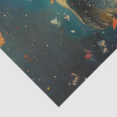 Dekoupage Whimsical Elephant mit Schulbüchern Seidenpapier (Ausschnitt)