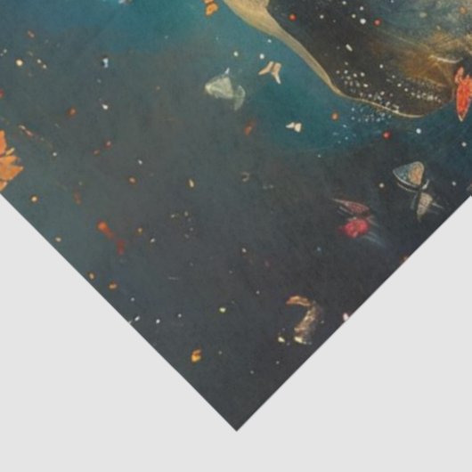 Dekoupage Whimsical Elephant mit Schulbüchern Seidenpapier (Ausschnitt)