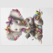 Dekoupage Whimsical Elephant Reading to Students Seidenpapier (Vorderseite)