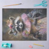 Dekoupage Whimsical farbenfroh gekleidet Racoon Seidenpapier (Basteln)