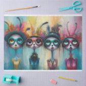 Dekoupage Whimsical Feathered Foursome Ladys Seidenpapier (Basteln)