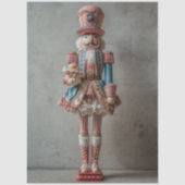 Dekoupage Whimsical Festlicher Nussknacker Seidenpapier (Vorderseite)
