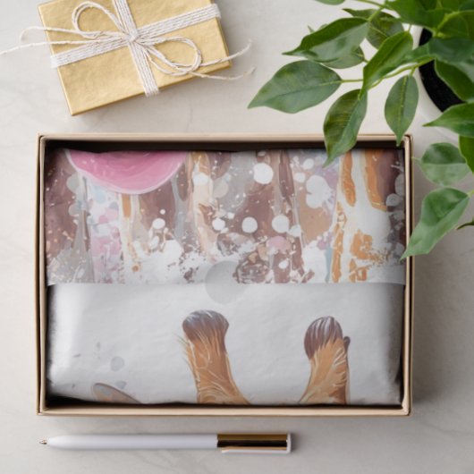 Dekoupage Whimsical Giraffen blasen Blasen Seidenpapier (Geschenk)