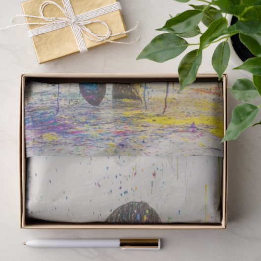 Dekoupage Whimsical Girl Dancing in Paint Seidenpapier (Geschenk)